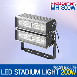 LED 200W STADIUM FLOOD LIGHT (15, 60, 136x78 Degree) OUTDOOR Sports Light SAMSUNG 3535 MADE IN KOREA